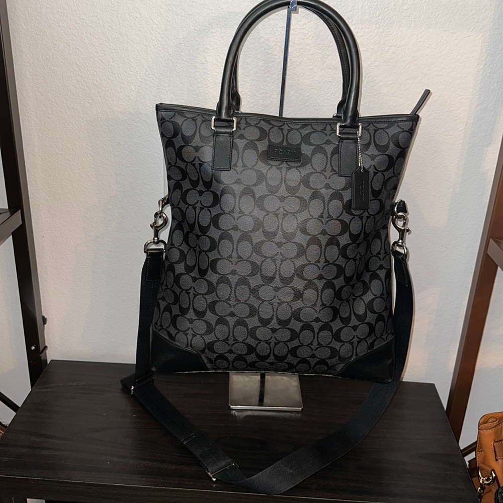 Coach Signature Heritage Foldover F71103 Men's Signature Line Handbag,Shoulde... - Picture 3 of 9